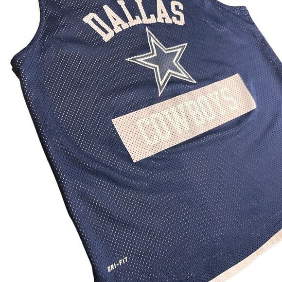 Nike NFL Dallas Cowboys jersey tank top blue grey size small - Picture 6 of 10